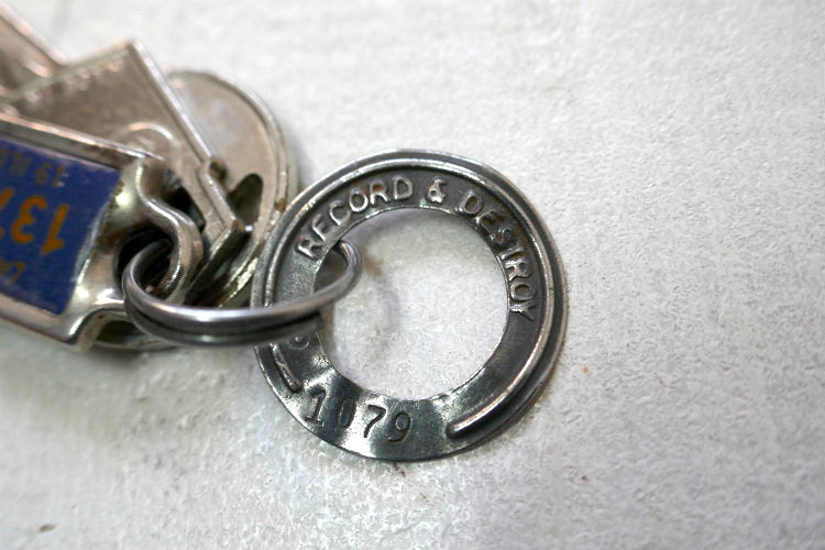LAND OF LINCOLN  373 791 イリノイ州 1960y ヴィンテージ ナンバープレート タグ キーホルダー USA クライスラー アメ車 key 鍵