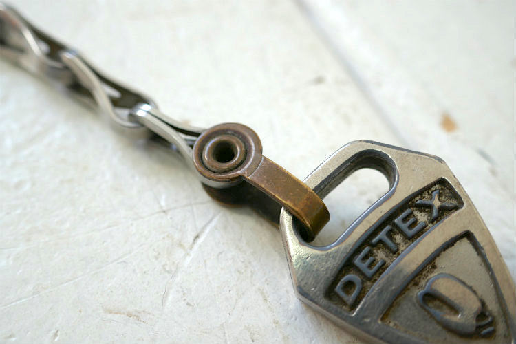DETEX #3 ウォッチクロック用 メタル製 チェーン付き ヴィンテージ 鍵 Key オールドキー USA
