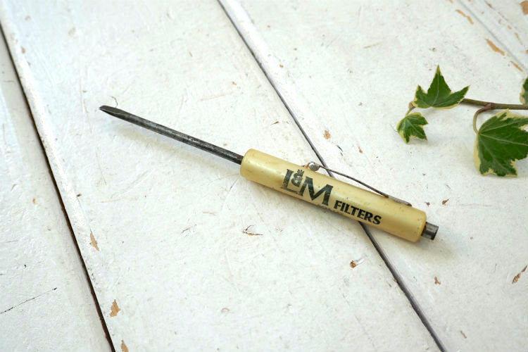 1970y L&M メンソール煙草 タバコ READY TOOL USA アドバタイジング ヴィンテージ ペン型 工具 磁石 ポケット ドライバー