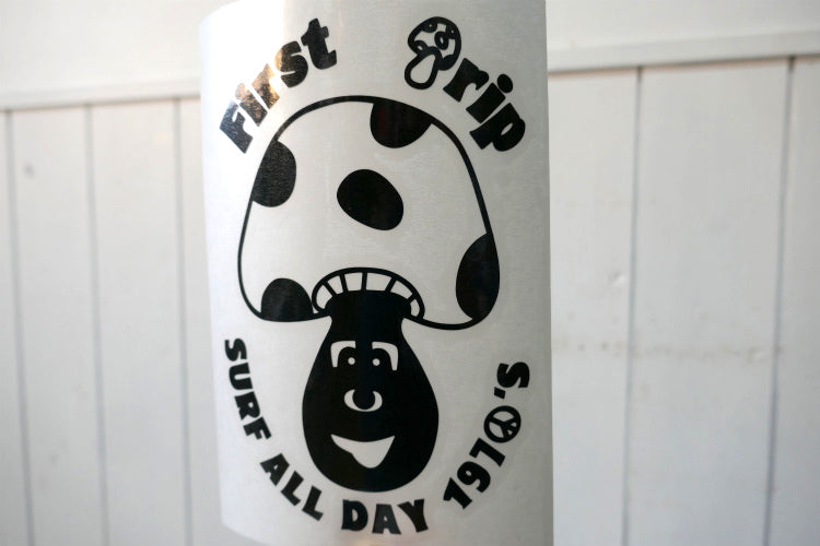 First Trip Surf All Day ファースト トリップ オリジナル キノコ 切り文字 カッティング ステッカー 黒 ブラック 屋外用 防水