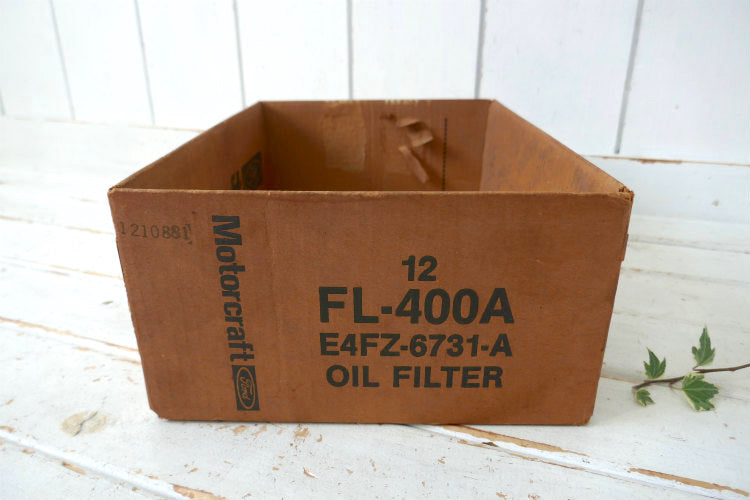Ford フォード 1980y Motorcrafuto OIL オイルフィルター FL-400A ビンテージ 紙箱 パッケージ USA アメ車