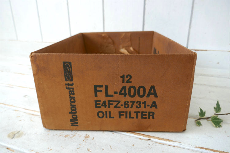 Ford フォード 1980y Motorcrafuto OIL オイルフィルター FL-400A ビンテージ 紙箱 パッケージ USA アメ車