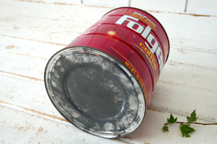 Folgers Coffee フォルジャーズ 1980y MOUNTAIN GROWN コーヒー缶 ヴィンテージ ティン缶　USA