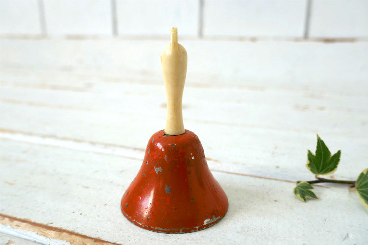 USA  オレンジ 1970y　ハンドベル　ヴィンテージ　呼び鈴　卓上ベル　コールベル　カフェ ホテル 店舗用