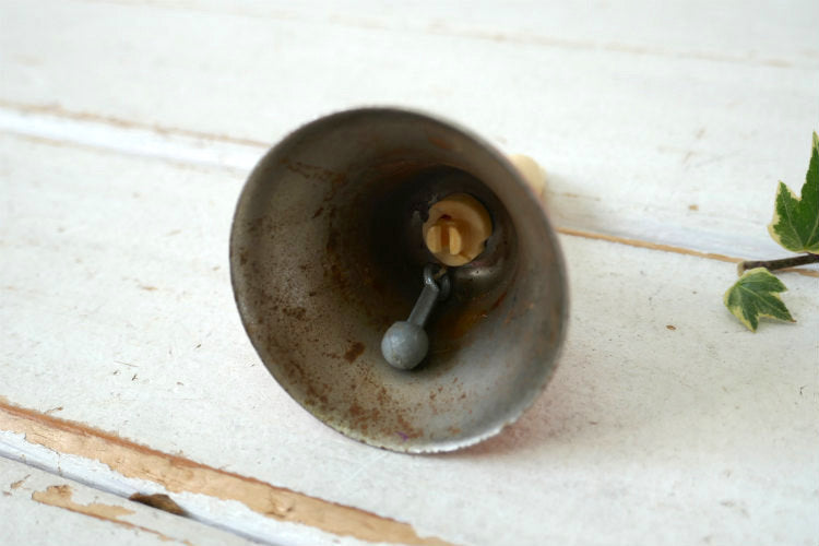 USA  オレンジ 1970y　ハンドベル　ヴィンテージ　呼び鈴　卓上ベル　コールベル　カフェ ホテル 店舗用