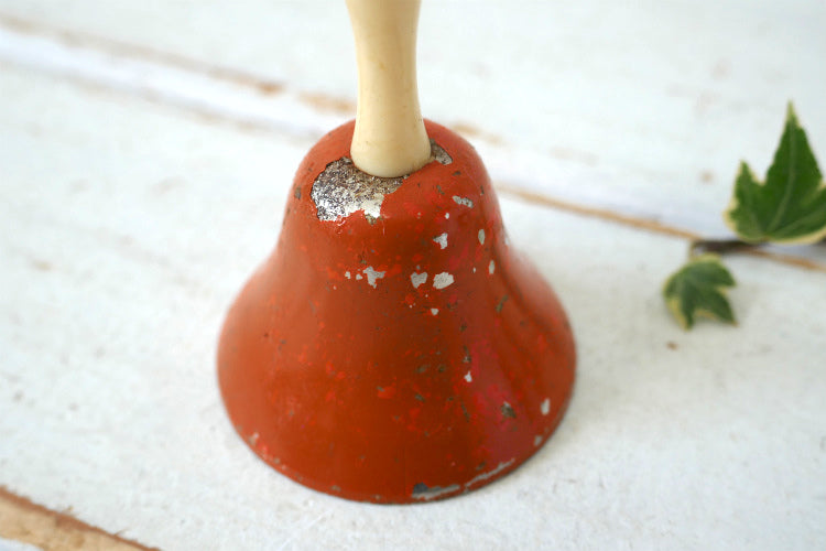 USA  オレンジ 1970y　ハンドベル　ヴィンテージ　呼び鈴　卓上ベル　コールベル　カフェ ホテル 店舗用