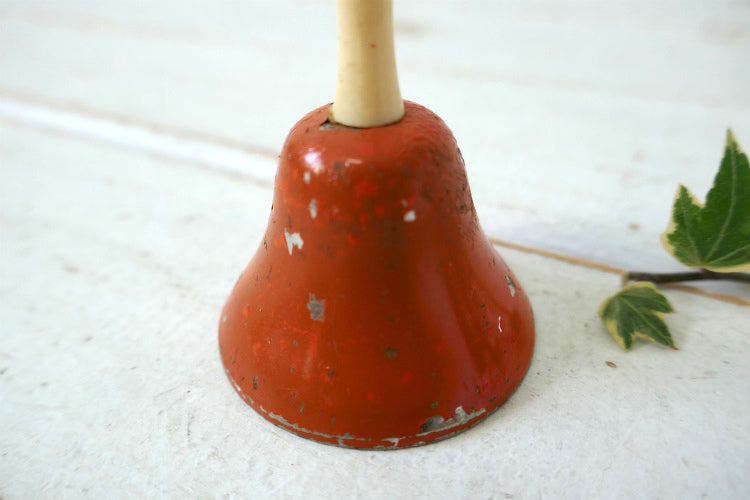 USA  オレンジ 1970y　ハンドベル　ヴィンテージ　呼び鈴　卓上ベル　コールベル　カフェ ホテル 店舗用