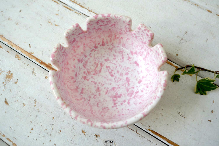 DEEP DISH ASH-TRAY  USA ヴィンテージ 灰皿 アシュトレイ メラミン ピンク＆ホワイト マーブル