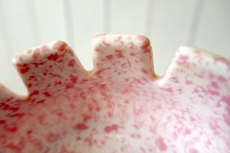 DEEP DISH ASH-TRAY  USA ヴィンテージ 灰皿 アシュトレイ メラミン ピンク＆ホワイト マーブル