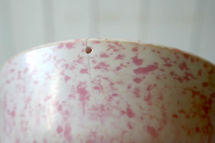 DEEP DISH ASH-TRAY  USA ヴィンテージ 灰皿 アシュトレイ メラミン ピンク＆ホワイト マーブル