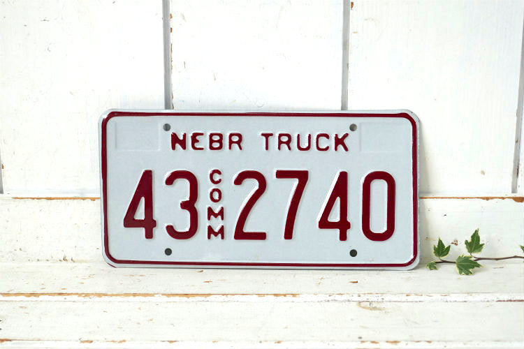 NEBR TRUCK 43 COMM 2740 ヴィンテージ トラック ナンバープレート USA カーライセンスプレート アメ車カスタム