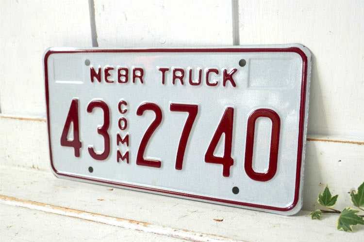 NEBR TRUCK 43 COMM 2740 ヴィンテージ トラック ナンバープレート USA カーライセンスプレート アメ車カスタム