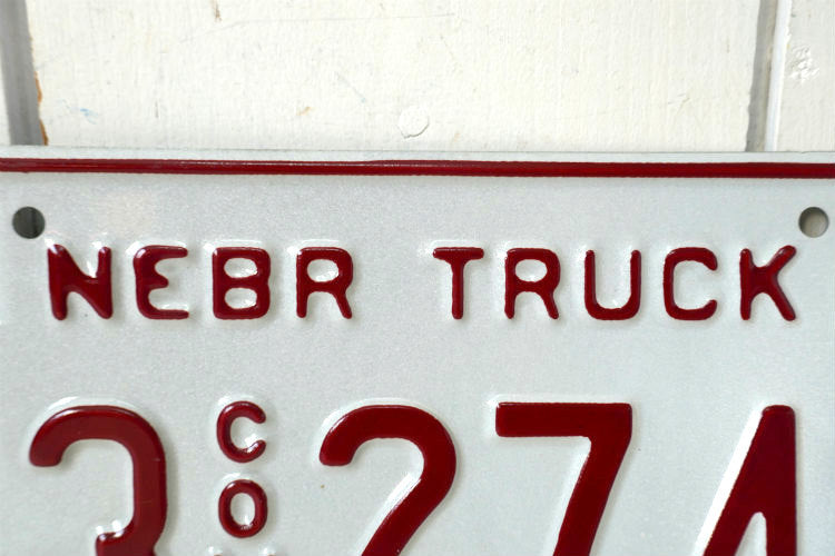 NEBR TRUCK 43 COMM 2740 ヴィンテージ トラック ナンバープレート USA カーライセンスプレート アメ車カスタム