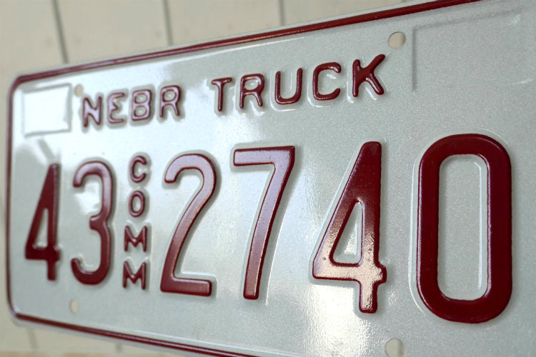 NEBR TRUCK 43 COMM 2740 ヴィンテージ トラック ナンバープレート USA カーライセンスプレート アメ車カスタム