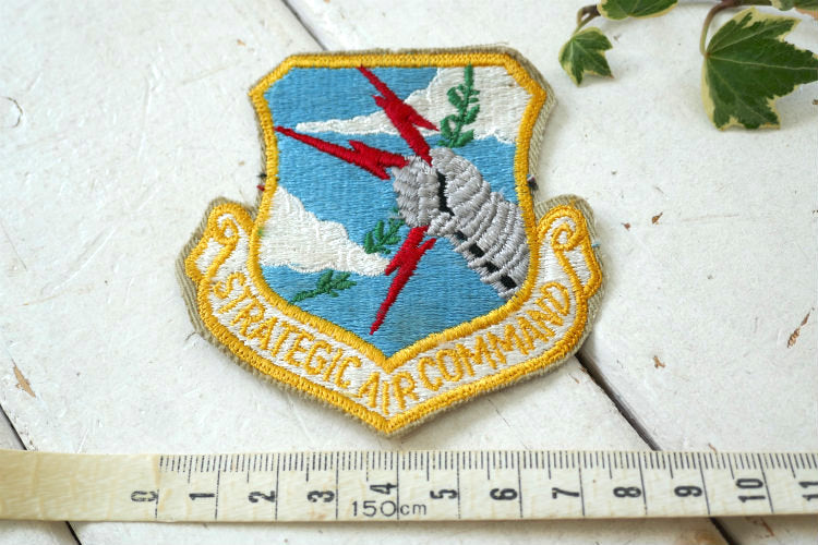 U.S MILITARY AIR FORCE ヴィンテージ STRATEGIC AIR COMMAND ミリタリー アメリカ空軍 戦略航空軍団 ワッペン 刺繍ワッペン