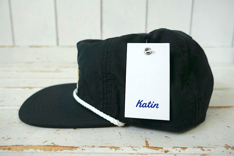 Katin ケイティンCALIF USA カリフォルニア サーフショップ ブラック 刺繍 Williams Hat キャップ 芯なし タイド表付き