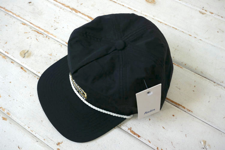 Katin ケイティンCALIF USA カリフォルニア サーフショップ ブラック 刺繍 Williams Hat キャップ 芯なし タイド表付き