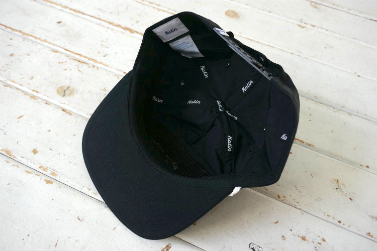 Katin ケイティンCALIF USA カリフォルニア サーフショップ ブラック 刺繍 Williams Hat キャップ 芯なし タイド表付き