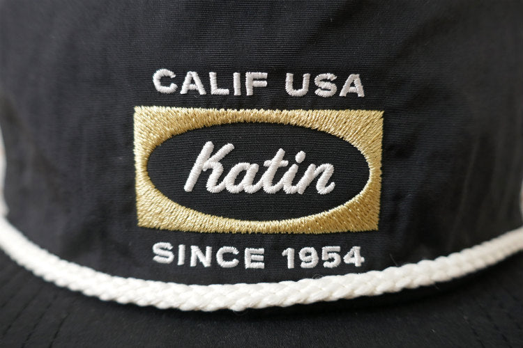 Katin ケイティンCALIF USA カリフォルニア サーフショップ ブラック 刺繍 Williams Hat キャップ 芯なし タイド表付き