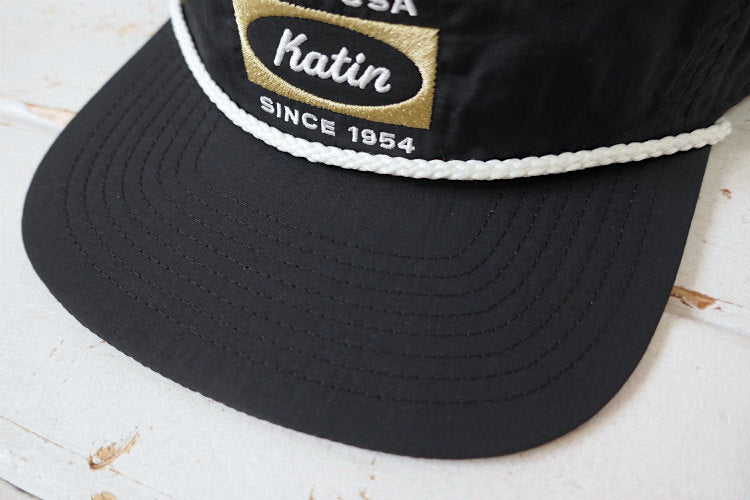 Katin ケイティンCALIF USA カリフォルニア サーフショップ ブラック 刺繍 Williams Hat キャップ 芯なし タイド表付き