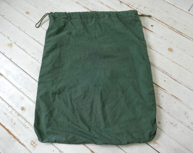 Barracks Bag 米軍 ミリタリー NSN 8465-00-530-3692 カーキ色 コットン製 ヴィンテージ ランドリーバッグ 布袋 USA