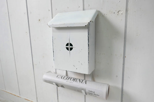 Babco LA-34-CAL ホワイト 新聞受け付き ヴィンテージ メールボックス 郵便受け ポスト USA