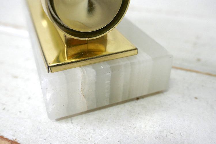 デスクカレンダー 大理石 ゴールドトーン ペンホルダー付き ヴィンテージ  卓上カレンダー USA ミッドセンチュリー