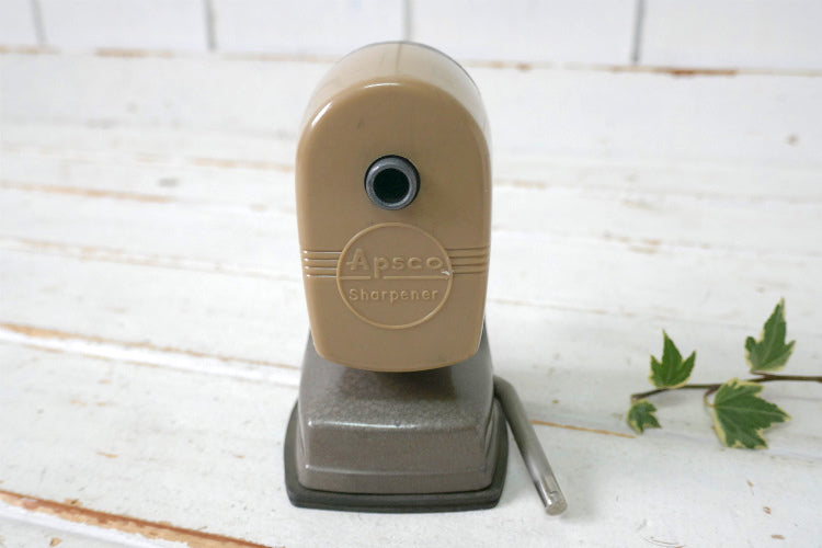 APSCO Vacu-Hold ベージュ バキュームタイプ ヴィンテージ ペンシルシャープナー 鉛筆削り USA