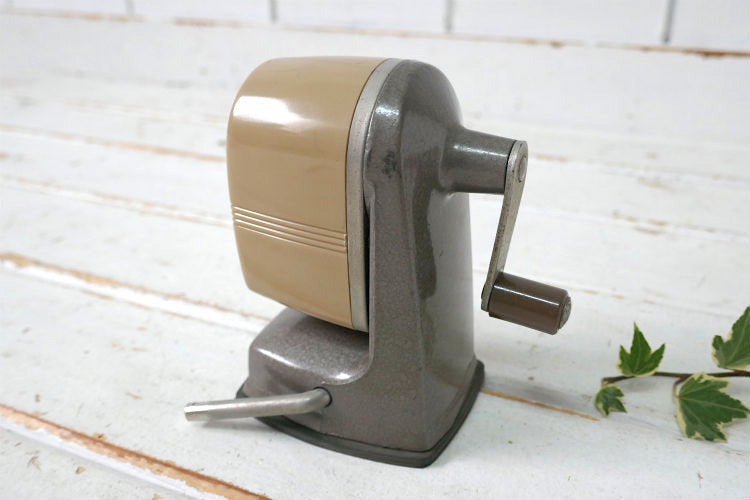 APSCO Vacu-Hold ベージュ バキュームタイプ ヴィンテージ ペンシルシャープナー 鉛筆削り USA