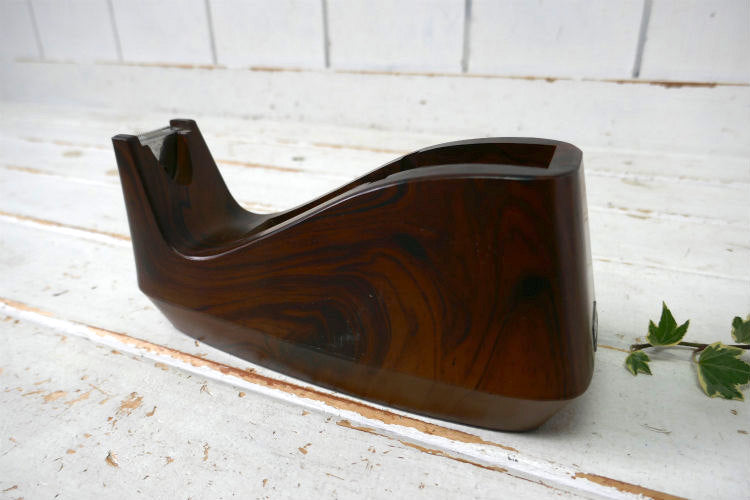 アメリカ LION NO.800ウッドカラー 木目調 ヴィンテージ テープカッター テープディスペンサー 文房具 USA