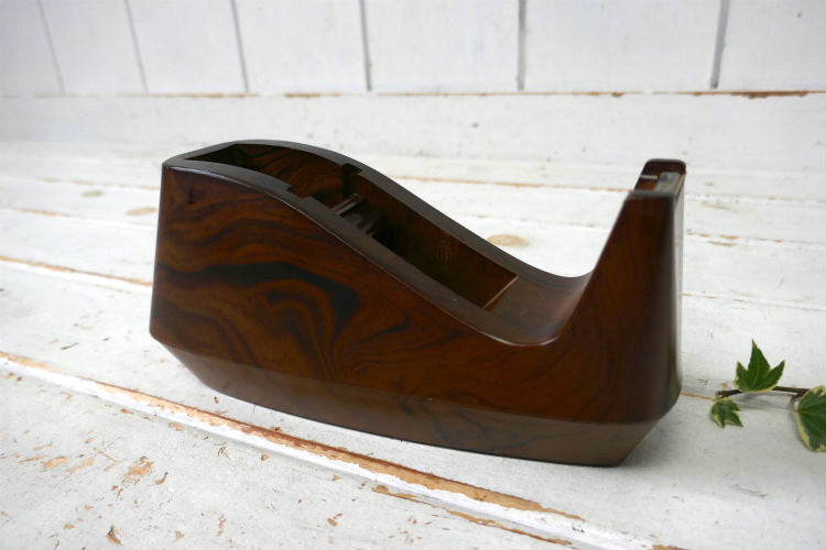 アメリカ LION NO.800ウッドカラー 木目調 ヴィンテージ テープカッター テープディスペンサー 文房具 USA