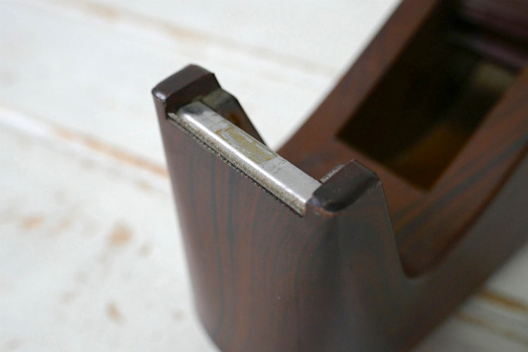 アメリカ LION NO.800ウッドカラー 木目調 ヴィンテージ テープカッター テープディスペンサー 文房具 USA