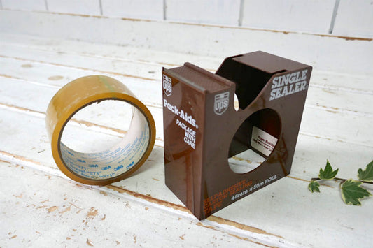 UPS United Parcel Service 運送会社 梱包用 ブラウン ヴィンテージ テープディスペンサー テープカッター USA