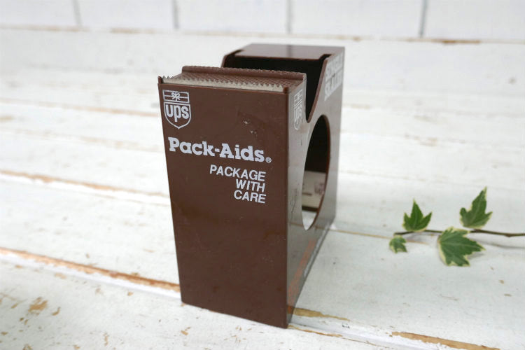 UPS United Parcel Service 運送会社 梱包用 ブラウン ヴィンテージ テープディスペンサー テープカッター USA