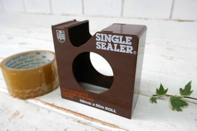 UPS United Parcel Service 運送会社 梱包用 ブラウン ヴィンテージ テープディスペンサー テープカッター USA