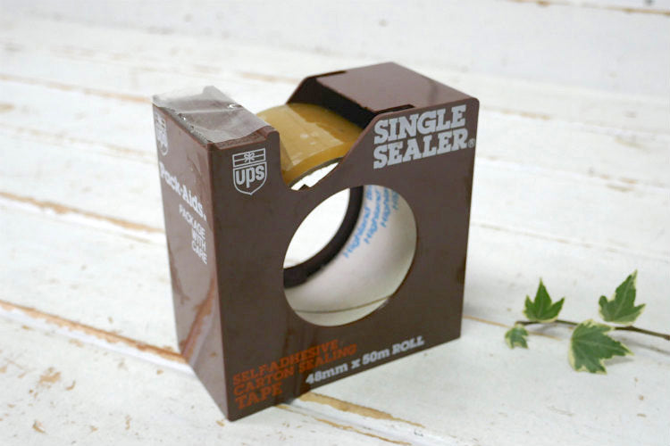 UPS United Parcel Service 運送会社 梱包用 ブラウン ヴィンテージ テープディスペンサー テープカッター USA