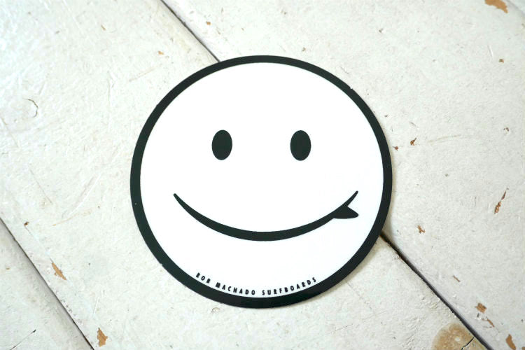 ROB MACHADO ロブマチャド サーフィン スマイル ステッカー ブラック×ホワイト USA カリフォルニア