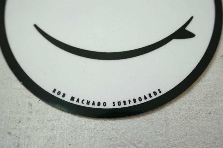ROB MACHADO ロブマチャド サーフィン スマイル ステッカー ブラック×ホワイト USA カリフォルニア