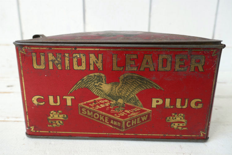 UNION LEADER  SMOKE ユニオンリーダー OLD タバコ缶 1920y アンティーク ヴィンテージ アメリカン イーグル ティン缶 USA