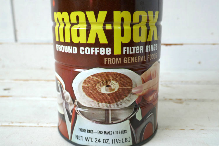 MAXWELL HOUSE コーヒー缶 max-pax ヴィンテージ  1970y コーヒー豆 保存容器 カリフォルニア USA