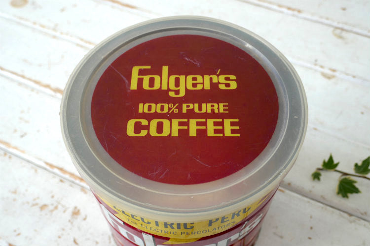 Folgers Coffee フォルジャーズ ELECTRIC PERC コーヒー缶　ヴィンテージ ティン缶　蓋つき USA