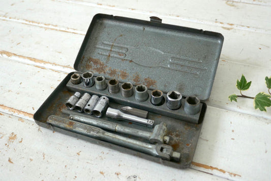 CRAFTSMAN クラフトマン ヴィンテージ 工具箱 ツール ソケットレンチ ラチェットハンドル ソケット ガレージ雑貨 DIY USA