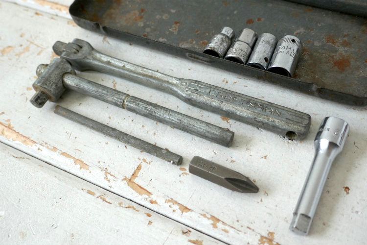 CRAFTSMAN クラフトマン ヴィンテージ  工具箱 ツール ソケットレンチ ラチェットハンドル ソケット ガレージ雑貨 DIY  USA