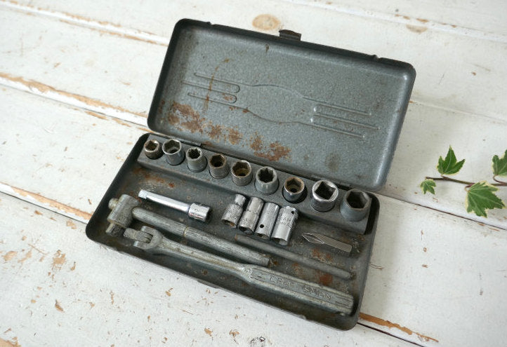 CRAFTSMAN クラフトマン ヴィンテージ  工具箱 ツール ソケットレンチ ラチェットハンドル ソケット ガレージ雑貨 DIY  USA