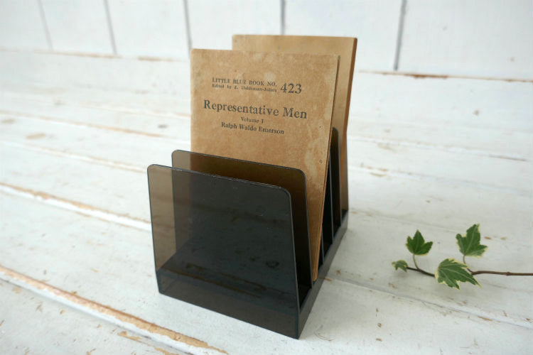 ミッドセンチュリー ブラック スケルトン 5スロット ヴィンテージ レタースタンド 書類スタンド オーガナイズ USA