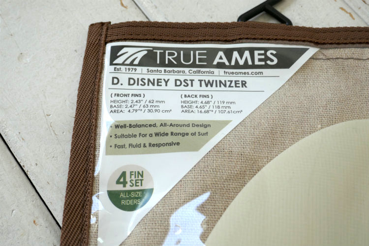 ツインザーフィン True Ames デリック・ディズニー　トゥルーアムス フィン Derrick Disney DST Twinzer  4FIN ツインザー デリック・ディズニー USA