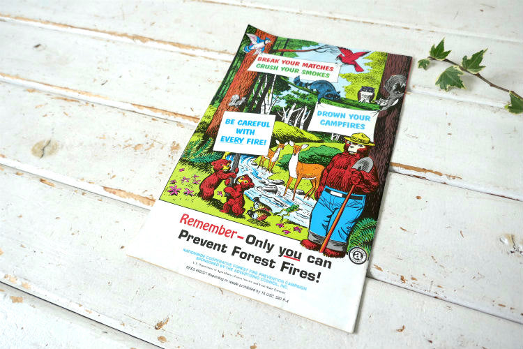 スモーキーベア 60's THE TRUE STORY OF SMOKEY BEAR クマ キャラクター ヴィンテージ コミック 絵本 USA