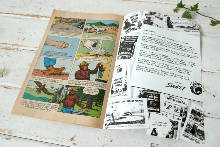 スモーキーベア 60's THE TRUE STORY OF SMOKEY BEAR クマ キャラクター ヴィンテージ コミック 絵本 USA