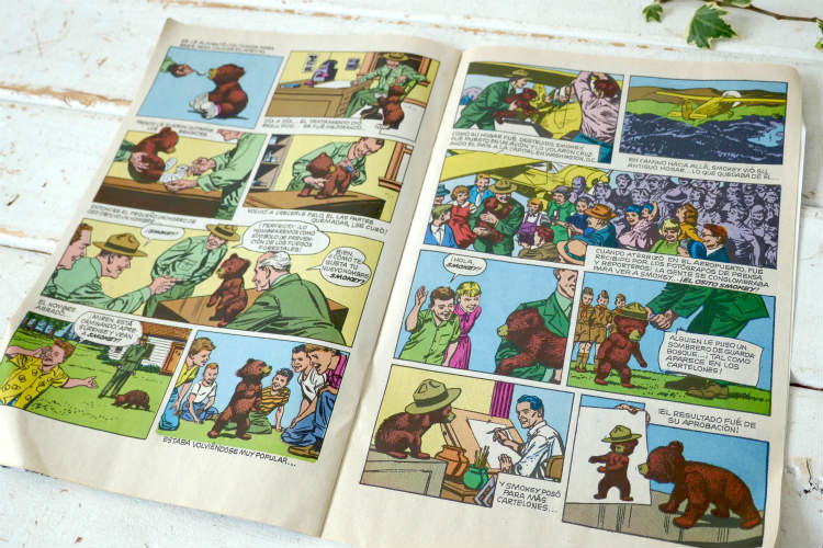 スモーキーベア 60's La Verdadera Historia de SMOKEY BEAR クマ キャラクター 森林火災防止 ヴィンテージ コミック 絵本 USA