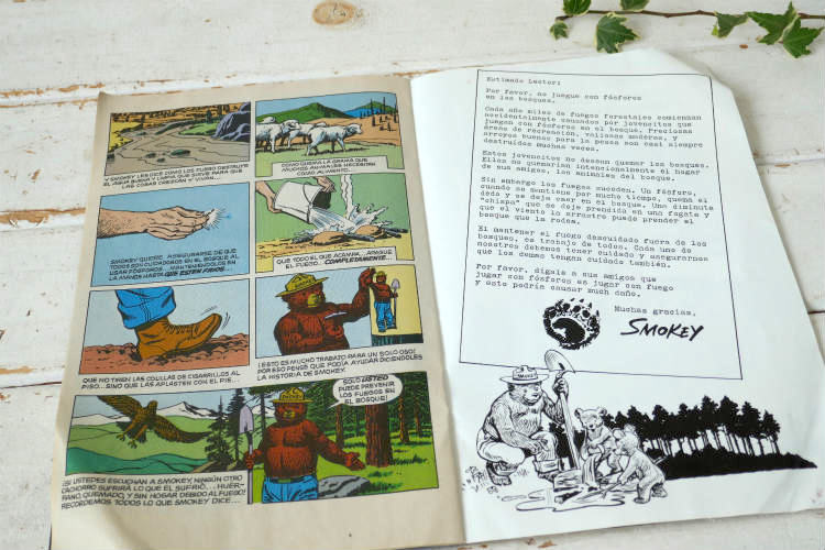 スモーキーベア 60's La Verdadera Historia de SMOKEY BEAR クマ キャラクター 森林火災防止 ヴィンテージ コミック 絵本 USA